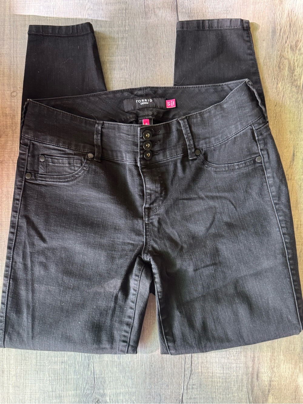 torrid Black Triple-Button High-Rise Skinny Jeans